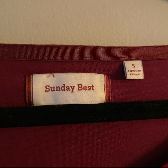 Sunday Best Burgundy Long Sleeve Dress - Picture 6 of 8